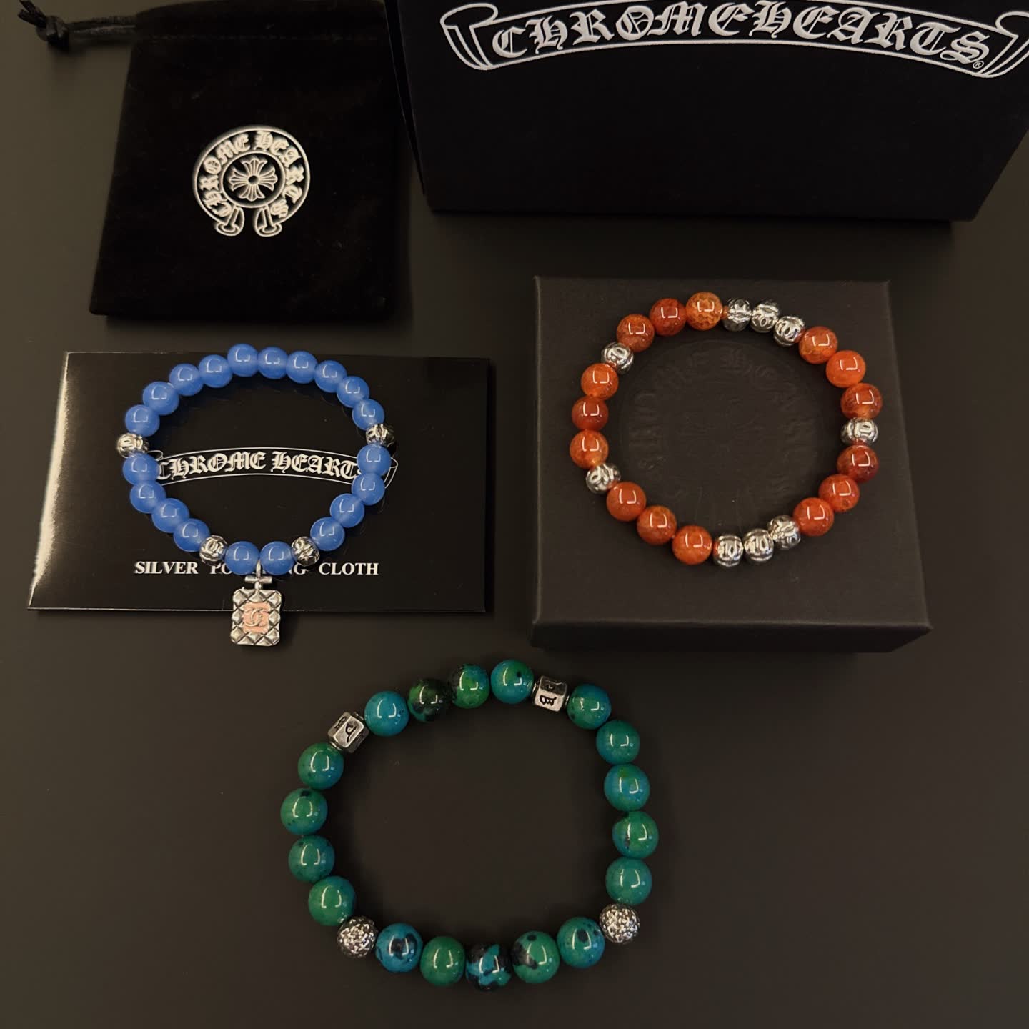 Chrome Hearts Beaded Bracelet Set Chrome Hearts Beaded Bracelet Set